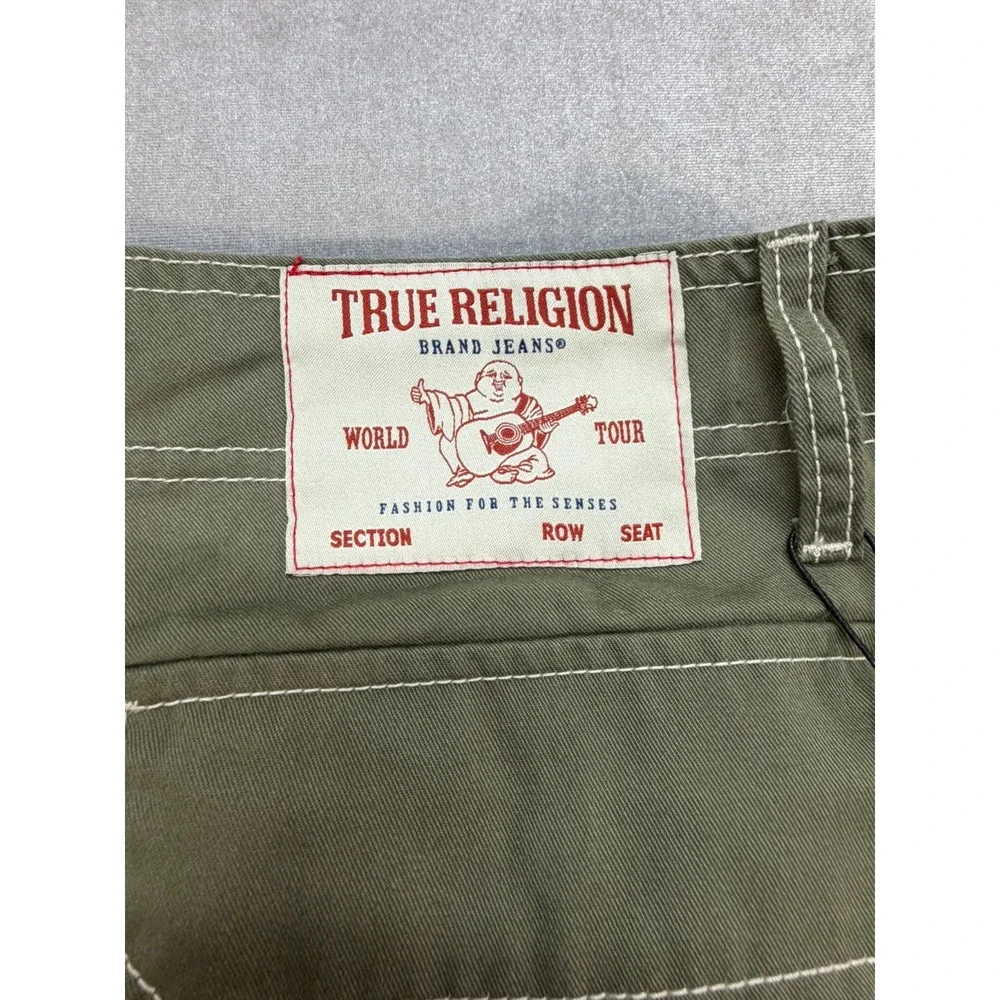 $169 NEW Mens True Religion Kalamata Cargo Pant HS Olive Green Size 32